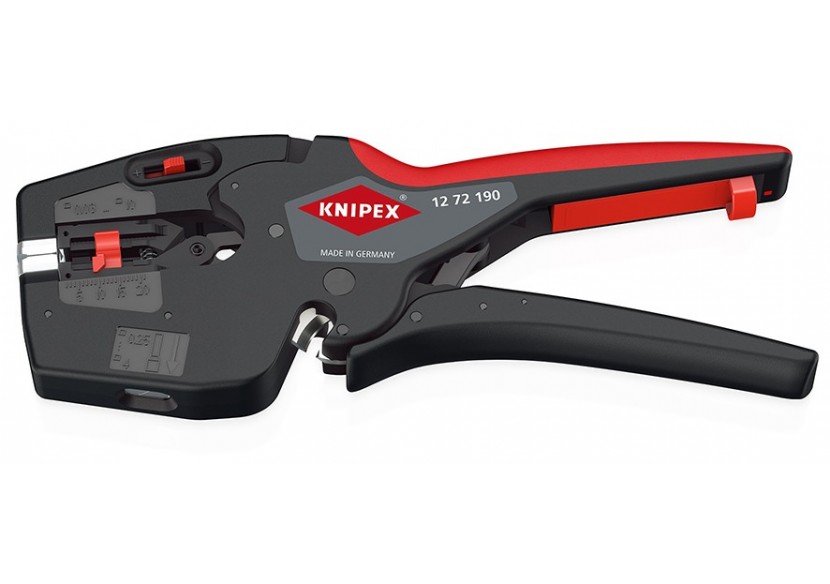Pince à dénuder automatique 10mm2 et à sertir les embouts de 0,25 à 4mm2 - Knipex - 1272190