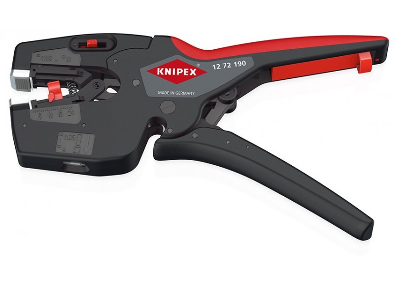 Pince à dénuder automatique 10mm2 et à sertir les embouts de 0,25 à 4mm2 - Knipex - 1272190