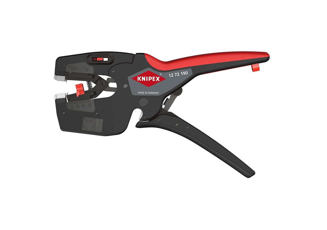 Pince à dénuder automatique 10mm2 et à sertir les embouts de 0,25 à 4mm2 - Knipex - 1272190
