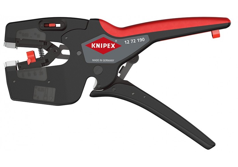 Pince à dénuder automatique 10mm2 et à sertir les embouts de 0,25 à 4mm2 - Knipex - 1272190