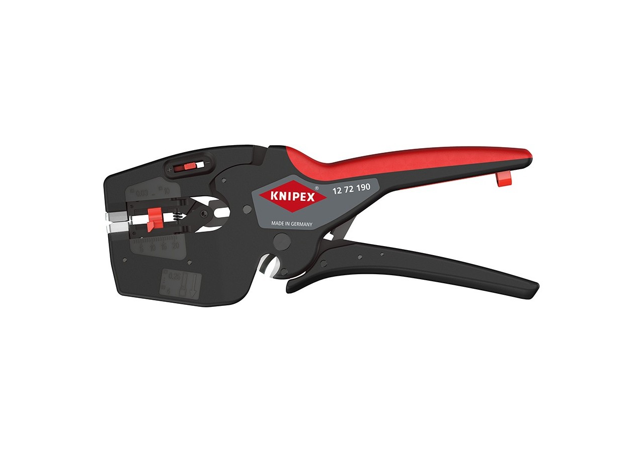 Pince à dénuder automatique 10mm2 et à sertir les embouts de 0,25 à 4mm2 - Knipex - 1272190