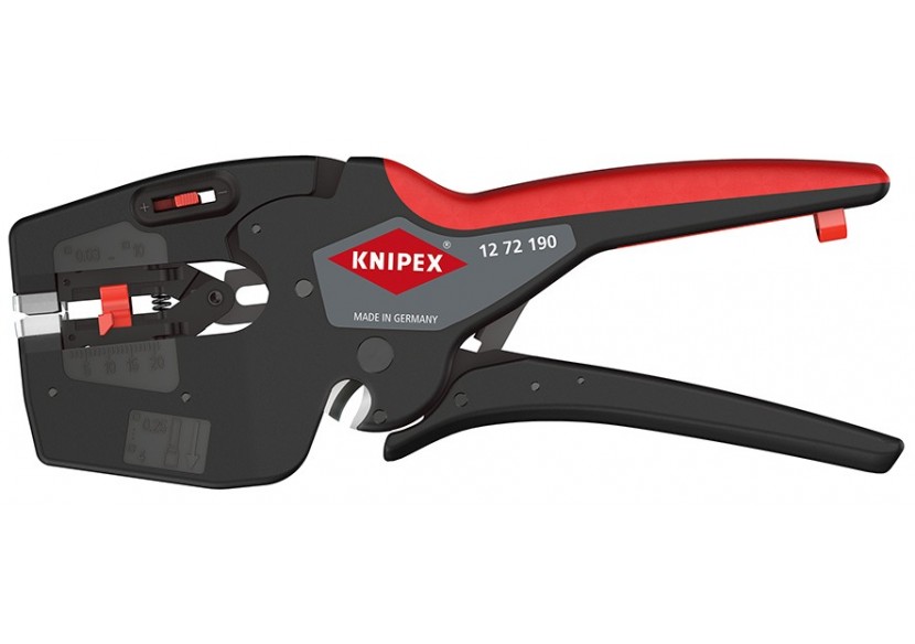 Pince à dénuder automatique 10mm2 et à sertir les embouts de 0,25 à 4mm2 - Knipex - 1272190