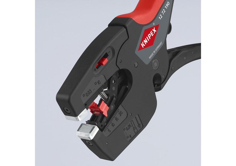 Pince à dénuder automatique 10mm2 et à sertir les embouts de 0,25 à 4mm2 - Knipex - 1272190
