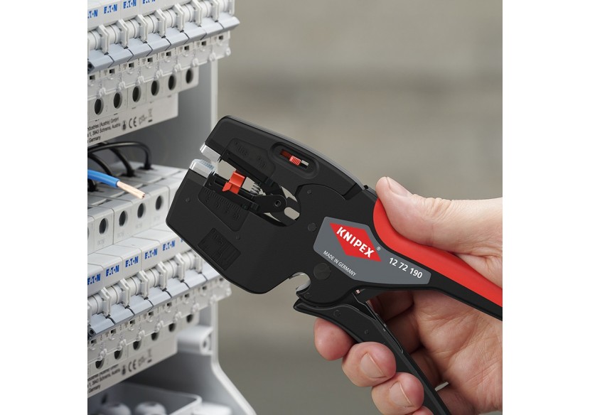 Pince à dénuder automatique 10mm2 et à sertir les embouts de 0,25 à 4mm2 - Knipex - 1272190