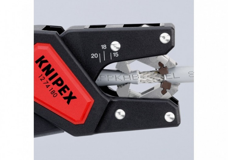 Pince à dégainer automatique pour câbles électriques câble Ø 4,4 à 7,5mm - 180mm - Knipex - 1274180SB 2