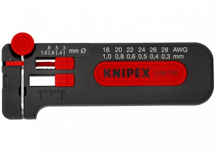 Outil de dénudage précis grâce au réglage progressif 0,3 à 1mm - 100mm - SC - Knipex - 1280100SB 2