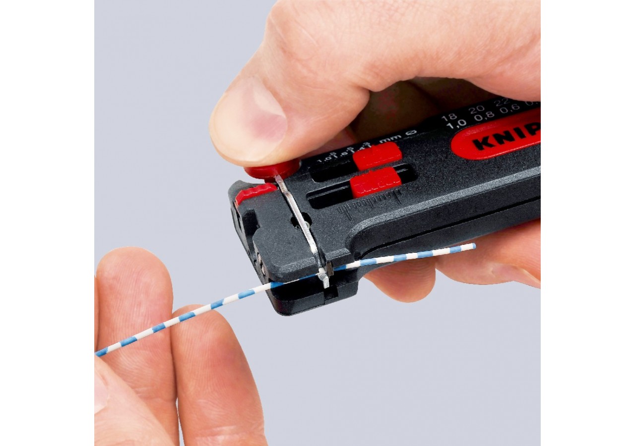 Outil de dénudage précis grâce au réglage progressif 0,3 à 1mm - 100mm - SC - Knipex - 1280100SB