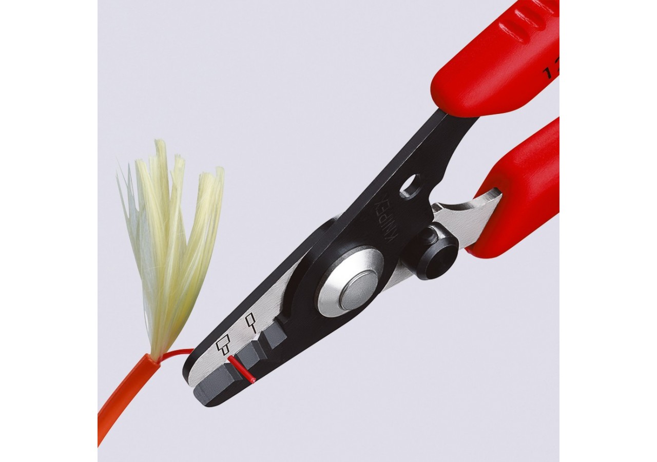 Outil à dénuder pour câbles fibres optiques - 130mm - Bi-mat - 0,125-0,25mm -SC - Knipex - 1282130SB