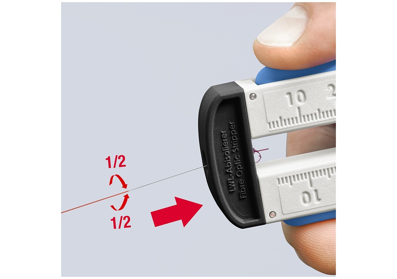 Outil à dénuder les cables en fibre optique - Pour fibre diamètre 0,125mm - Knipex - 1285110SB