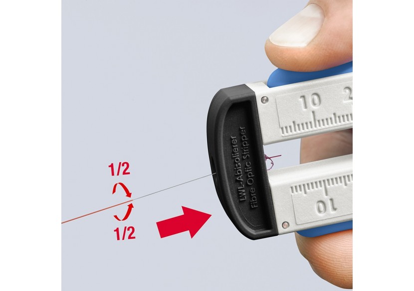 Outil à dénuder les cables en fibre optique - Pour fibre diamètre 0,125mm - Knipex - 1285110SB
