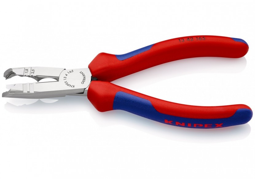 Pince à dégainer et à dénuder câbles ronds et hydrofuges - 165mm - Bi-matière - Knipex - 1342165