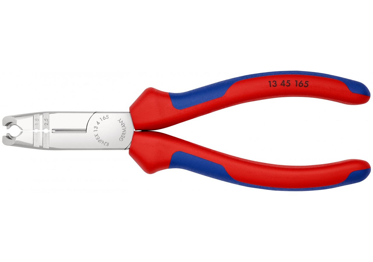 Pince à dégainer et à dénuder câbles ronds - 165mm - Bi-matière - Chromée - Knipex - 1345165