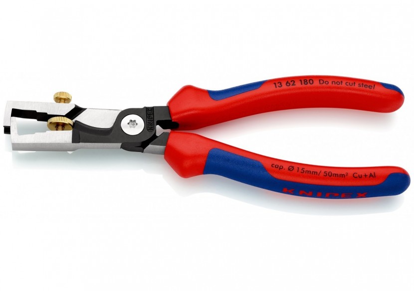 Pince à dénuder et coupe-câbles KNIPEX StriX - 180mm - Bi-matière - Knipex - 1362180