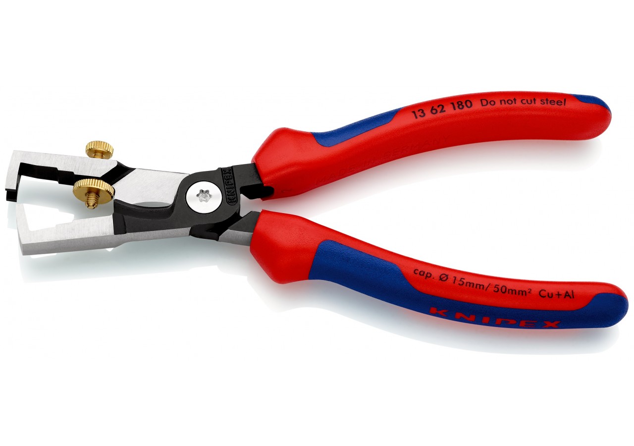Pince à dénuder et coupe-câbles KNIPEX StriX - 180mm - Bi-matière - Knipex - 1362180