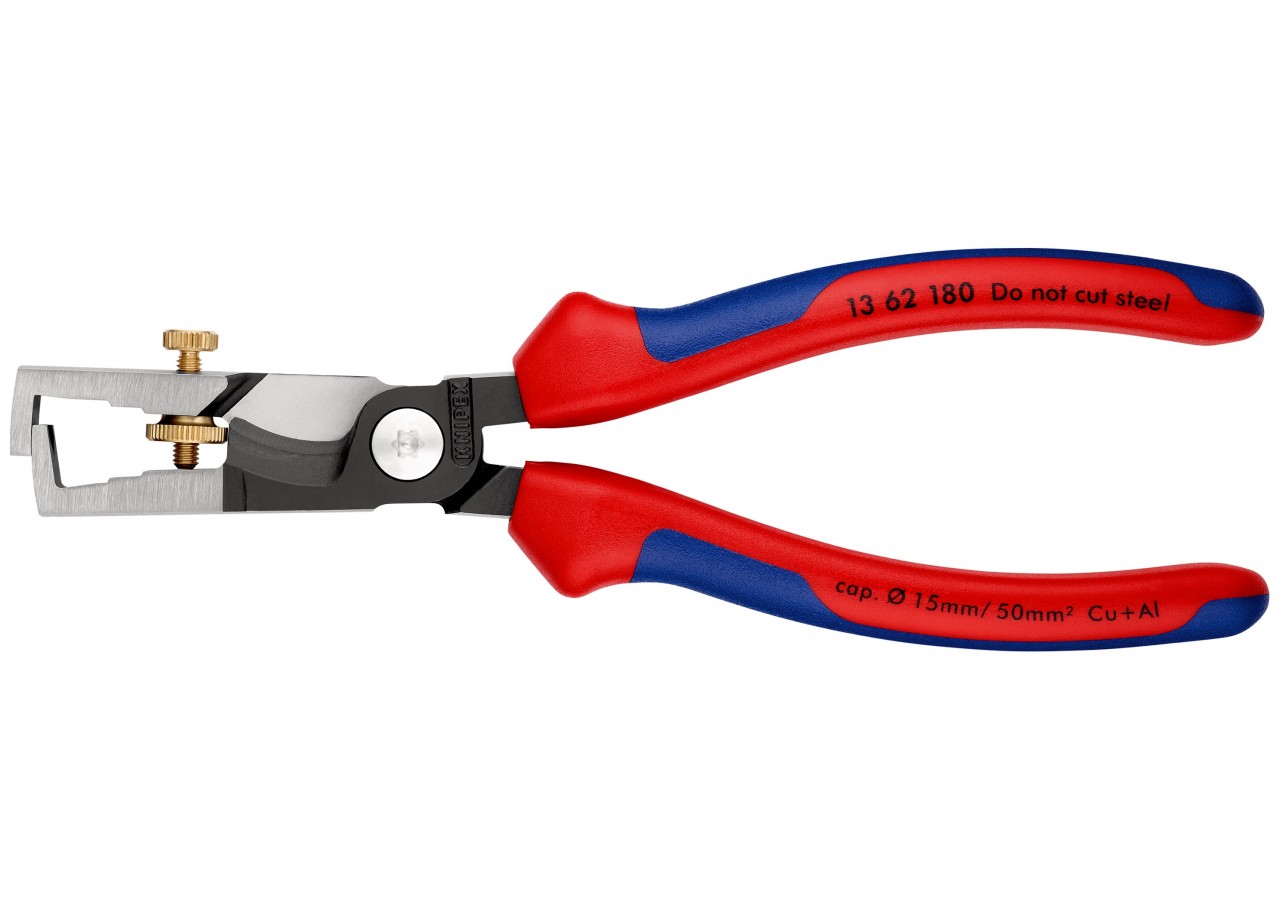 Pince à dénuder et coupe-câbles KNIPEX StriX - 180mm - Bi-matière - Knipex - 1362180