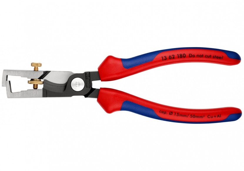 Pince à dénuder et coupe-câbles KNIPEX StriX - 180mm - Bi-matière - Knipex - 1362180
