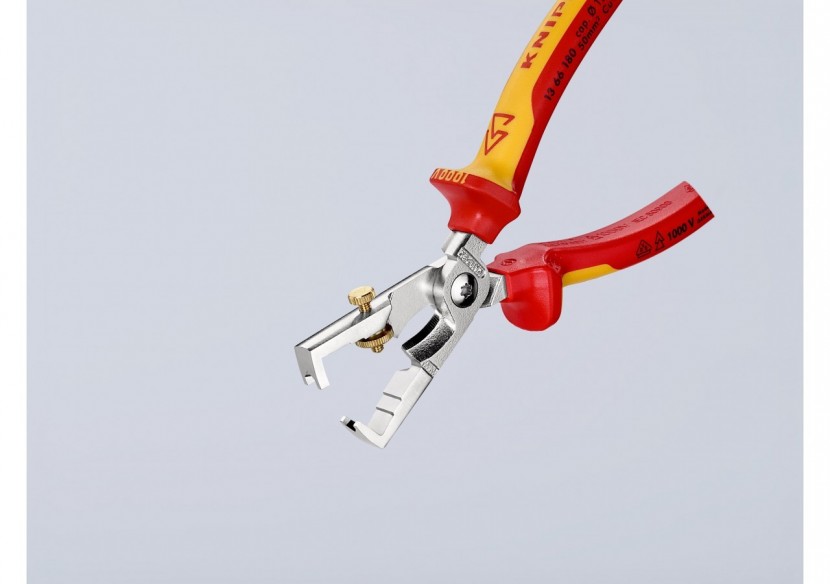 Pince à dénuder et coupe-câbles KNIPEX StriX - 180mm - Bi-matière - Chromé 1000V - Knipex - 1366180