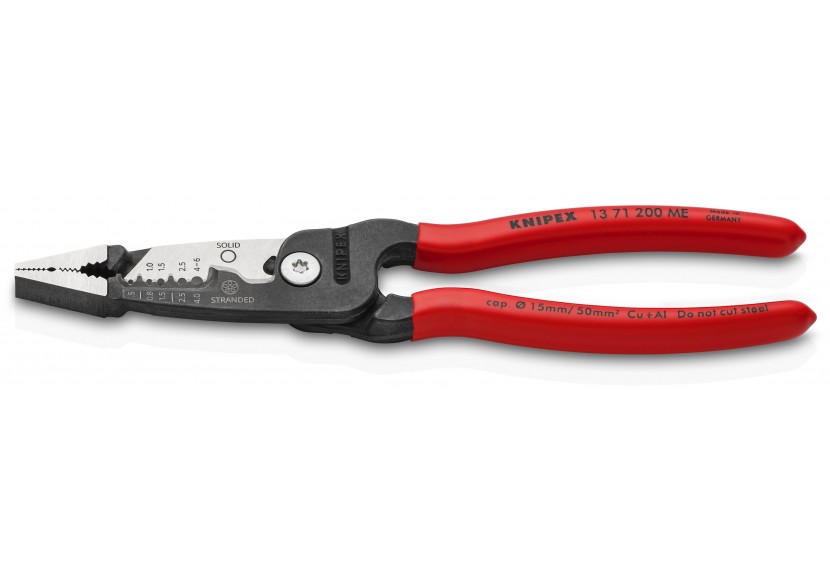 Pince multifonctions 5 en 1 - 200mm - Saisit, coupe et dénude - Gainage PVC - Knipex - 1371200ME