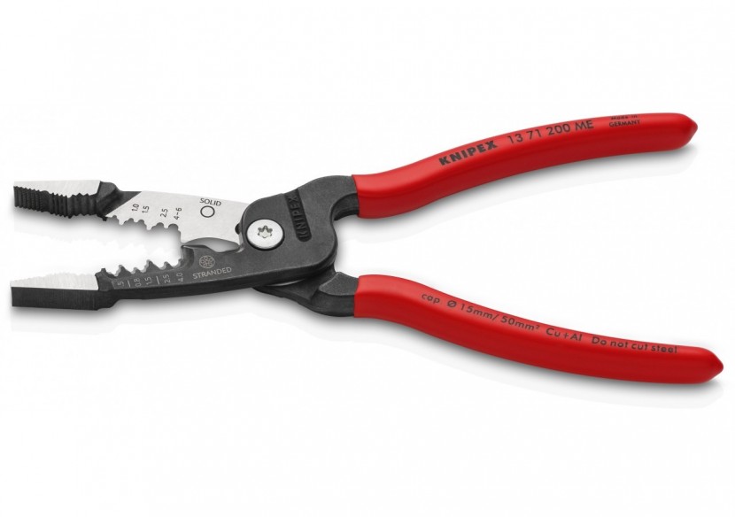 Pince multifonctions 5 en 1 - 200mm - Saisit, coupe et dénude - Gainage PVC - Knipex - 1371200ME