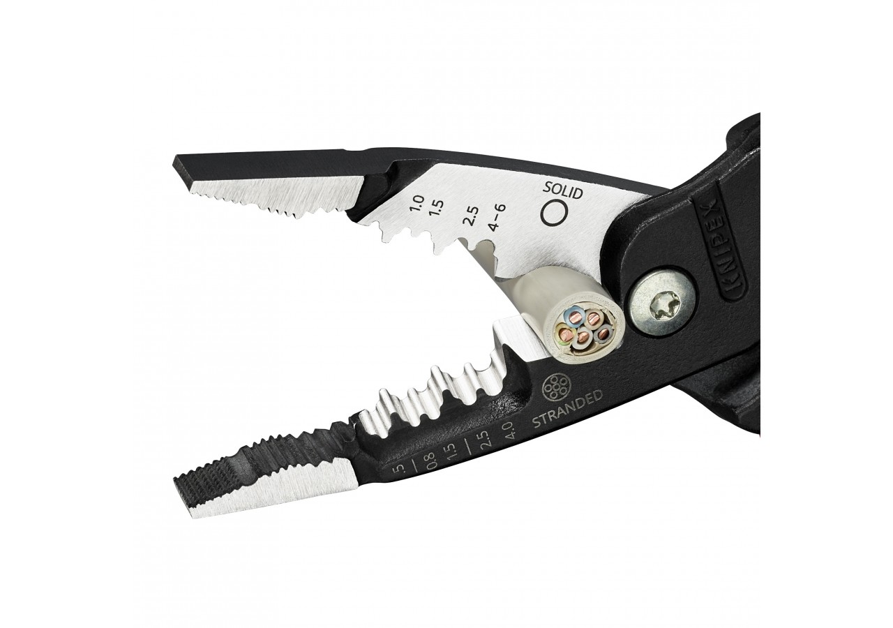 Pince multifonctions 5 en 1 - 200mm - Saisit, coupe et dénude - Gainage PVC - Knipex - 1371200ME