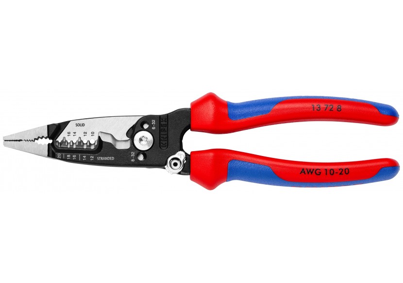 Pince multifonction pour câbles AWG - Gainage bi-matière - Knipex - 13728