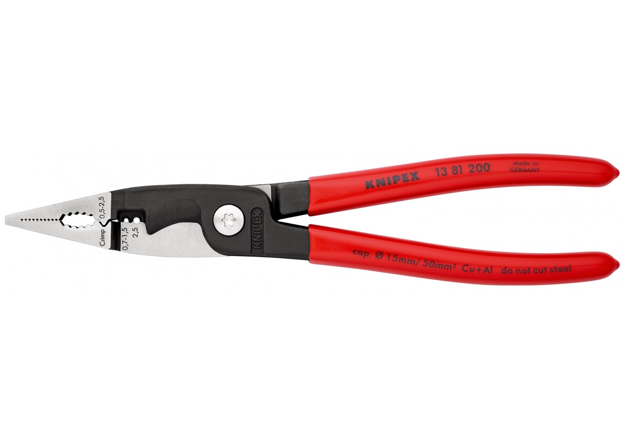 Pince multifonctions 6 outils en 1 - 200mm - Gainage PVC - Knipex - 1381200