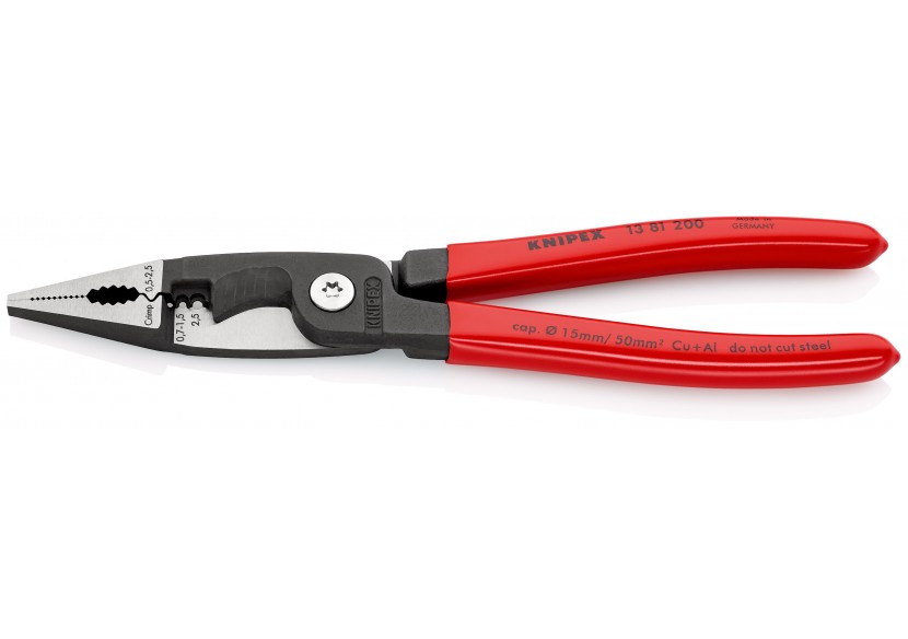 Pince multifonctions 6 outils en 1 - 200mm - Gainage PVC - Knipex - 1381200