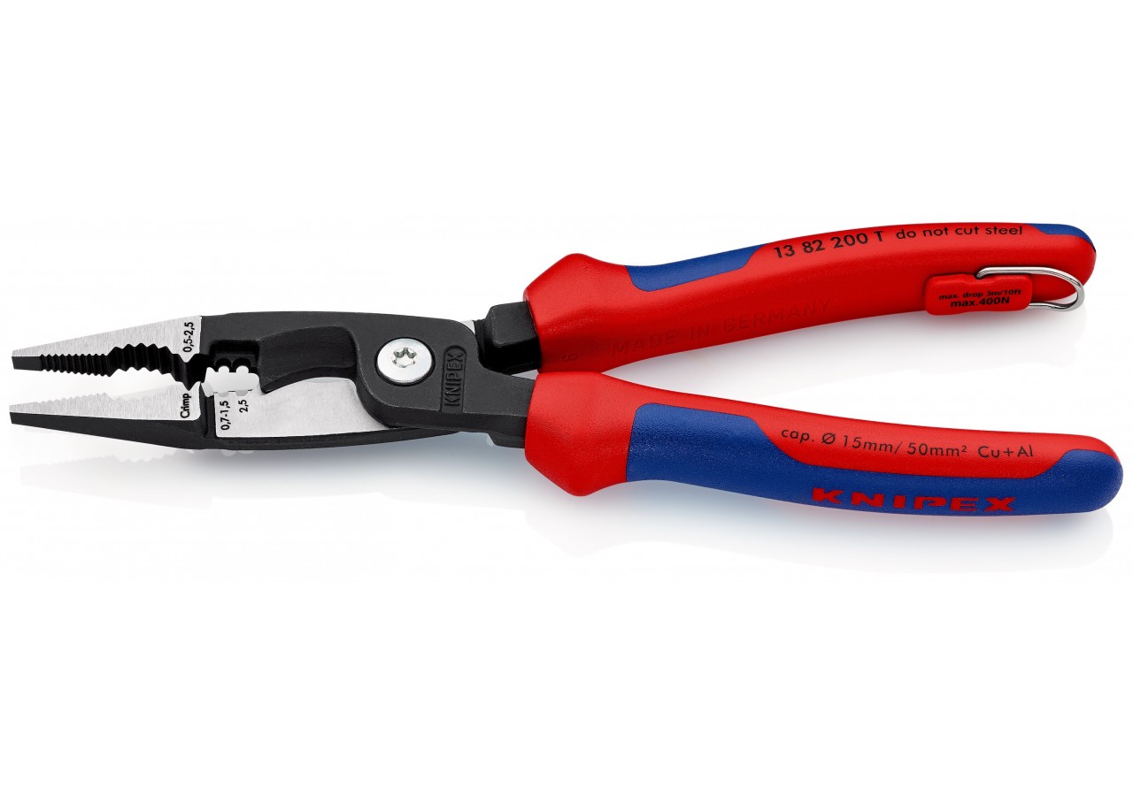 Pince multifonctions 6 outils en 1 - 200mm - Bi-matière - Antichute - Knipex - 1382200T