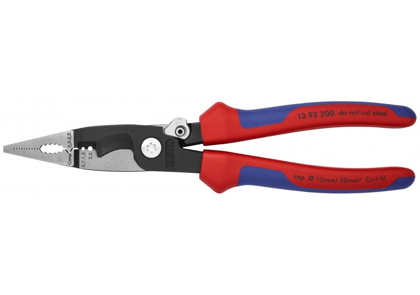 Pince multifonctions 6 outils en 1 - 200mm - Bi-matière - Loquet de fermeture - Knipex - 1392200