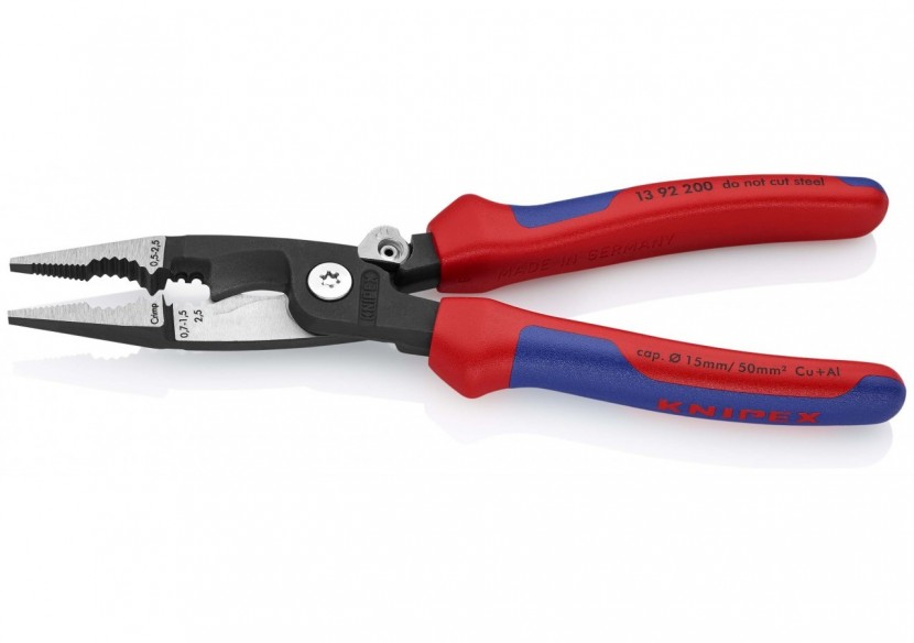 Pince multifonctions 6 outils en 1 - 200mm - Bi-matière - Loquet de fermeture - Knipex - 1392200