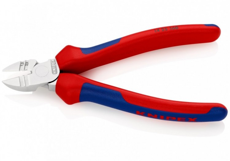 Pince coupante de côté et à dénuder 1,5 à 2,5mm2 - 160mm - Bi-matière - Chromée - Knipex - 1425160 2
