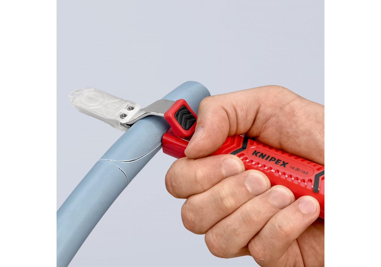 Outil à dégainer câbles ronds de Ø8 à 28mm avec lame crochet - 130mm Boitier ABS - Knipex - 1620165SB