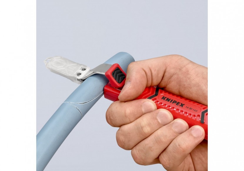 Outil à dégainer câbles ronds de Ø8 à 28mm avec lame crochet - 130mm Boitier ABS - Knipex - 1620165SB