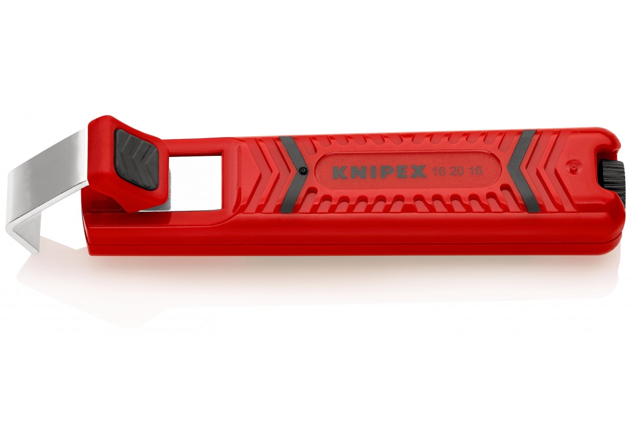 Outil à dégainer câbles ronds de Ø4 à 16mm - 130mm - Boitier ABS - Sur carte - Knipex - 162016SB