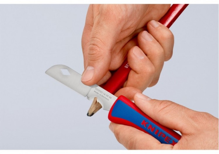 Couteau d'électricien pliant - 120mm - Durable et robuste - Poignée ergonomique - Knipex - 162050SB 2