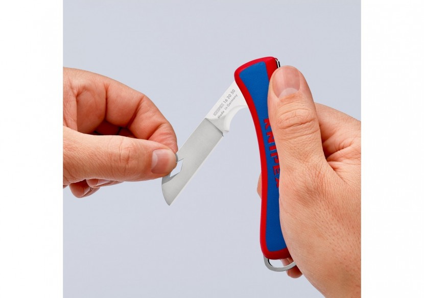 Couteau d'électricien pliant - 120mm - Durable et robuste - Poignée ergonomique - Knipex - 162050SB