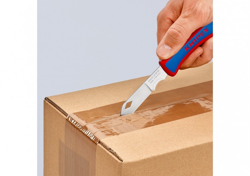 Couteau d'électricien pliant - 120mm - Durable et robuste - Poignée ergonomique - Knipex - 162050SB