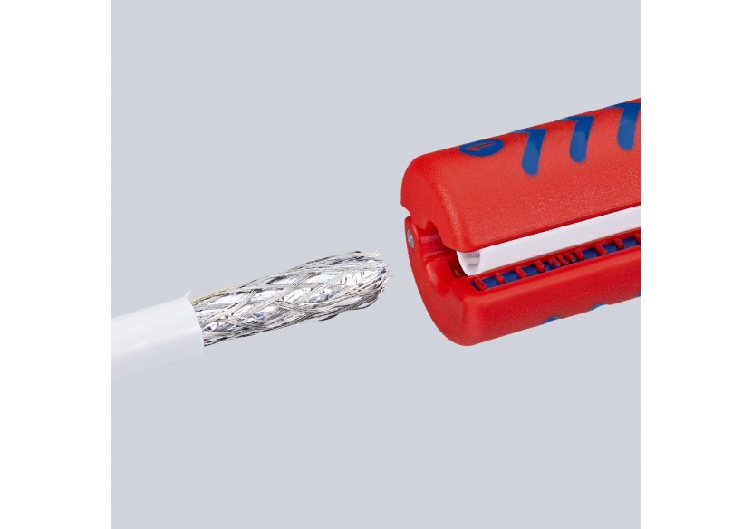 Outil à dénuder pour câbles coaxiaux Ø4,8 - 7,5mm / 3x0,75mm2 - 100mm - SC - Knipex - 1660100SB