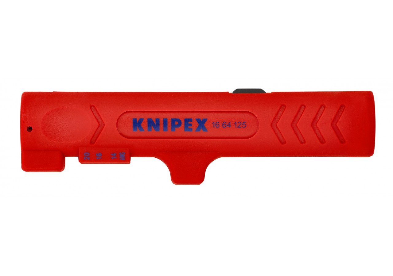 Outil à dégainer pour câbles plats 12mm et ronds Ø4 - 13mm - 125mm - Sur carte - Knipex - 1664125SB