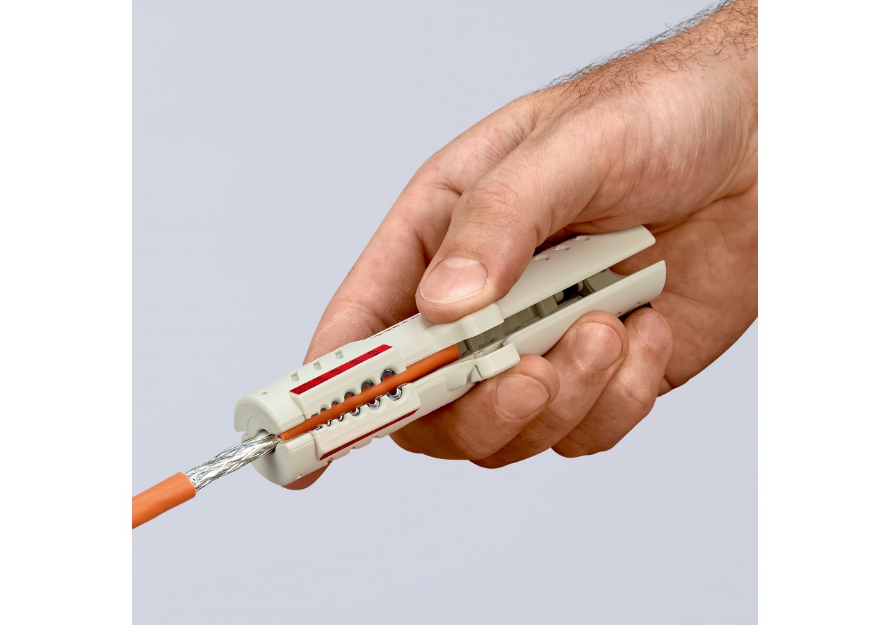 Outil à dégainer pour câbles de données UTP et STP - 125mm - Boitier ABS - SC - Knipex - 1665125SB