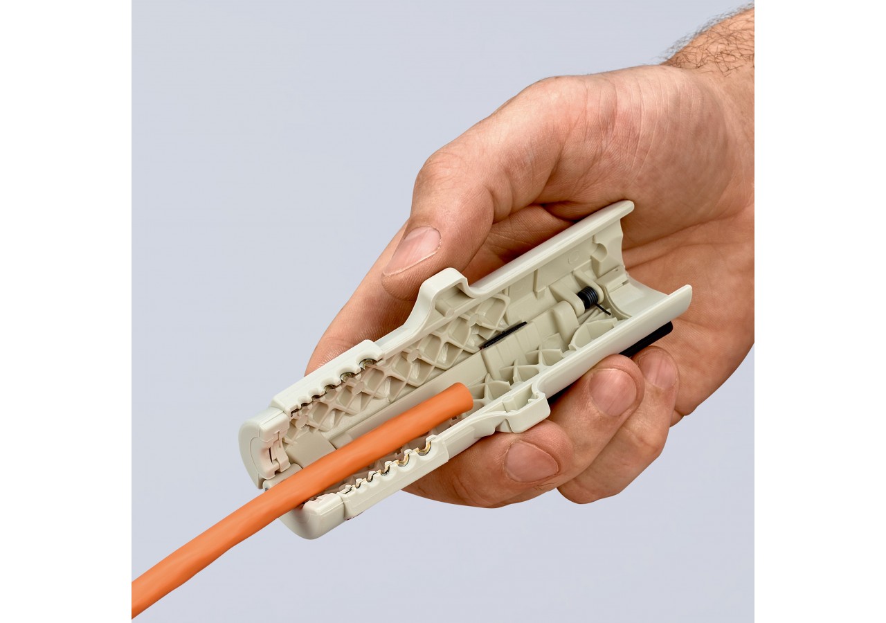 Outil à dégainer pour câbles de données UTP et STP - 125mm - Boitier ABS - SC - Knipex - 1665125SB