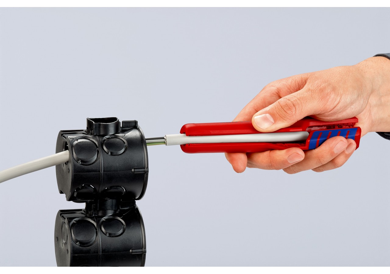 Outil à dégainer en profondeur câbles ronds Ø8à13mm - 175mm - Boitier ABS - SC - Knipex - 1680175SB