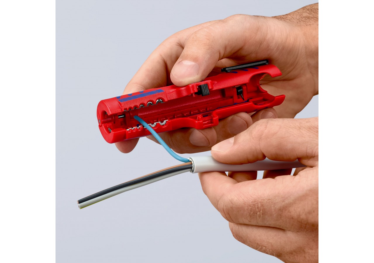 Outil à dégainer universel câbles Ø8à13mm avec couteau - 125mm Boitier ABS - SC - Knipex - 1685125SB