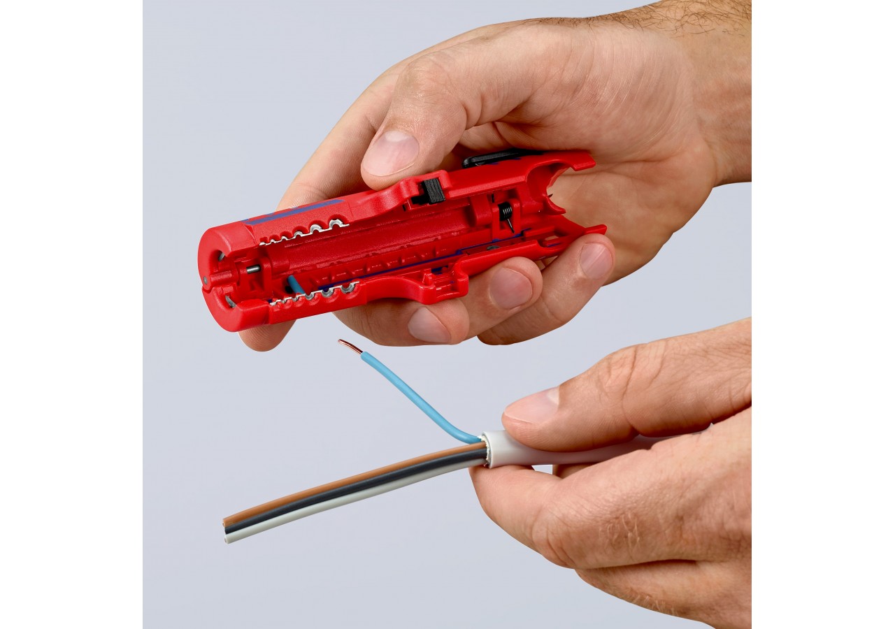 Outil à dégainer universel câbles Ø8à13mm avec couteau - 125mm Boitier ABS - SC - Knipex - 1685125SB