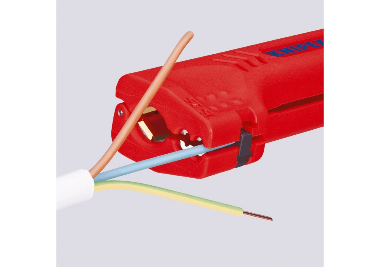 Outil à dégainer universel câbles Ø8à13mm - 130mm - Boitier ABS - Sur carte - Knipex - 1690130SB