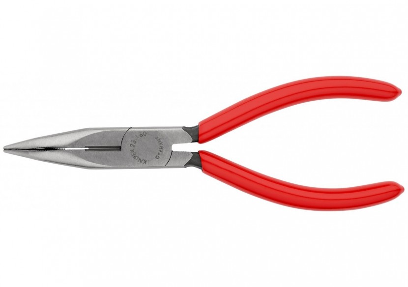 Pince à becs demi-ronds 160mm coudés 40° - Tranchant (61HRC) - Gainage PVC - Knipex - 2521160