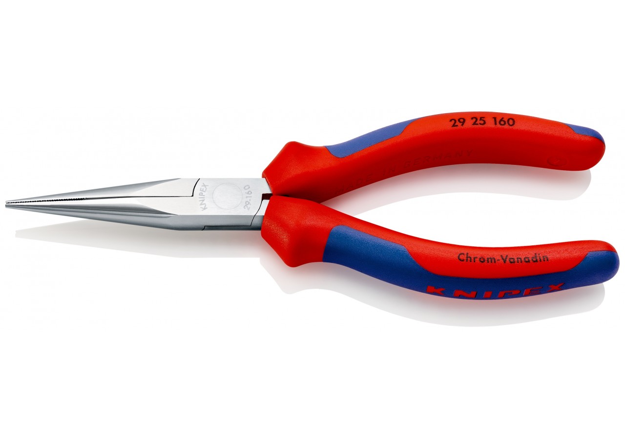 Pince pour téléphone avec becs 1/2 ronds - 160mm - Gainage bi-matière - Chromée - Knipex - 2925160