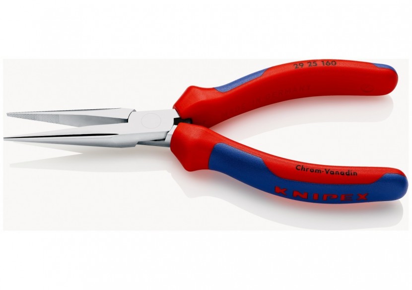 Pince pour téléphone avec becs 1/2 ronds - 160mm - Gainage bi-matière - Chromée - Knipex - 2925160