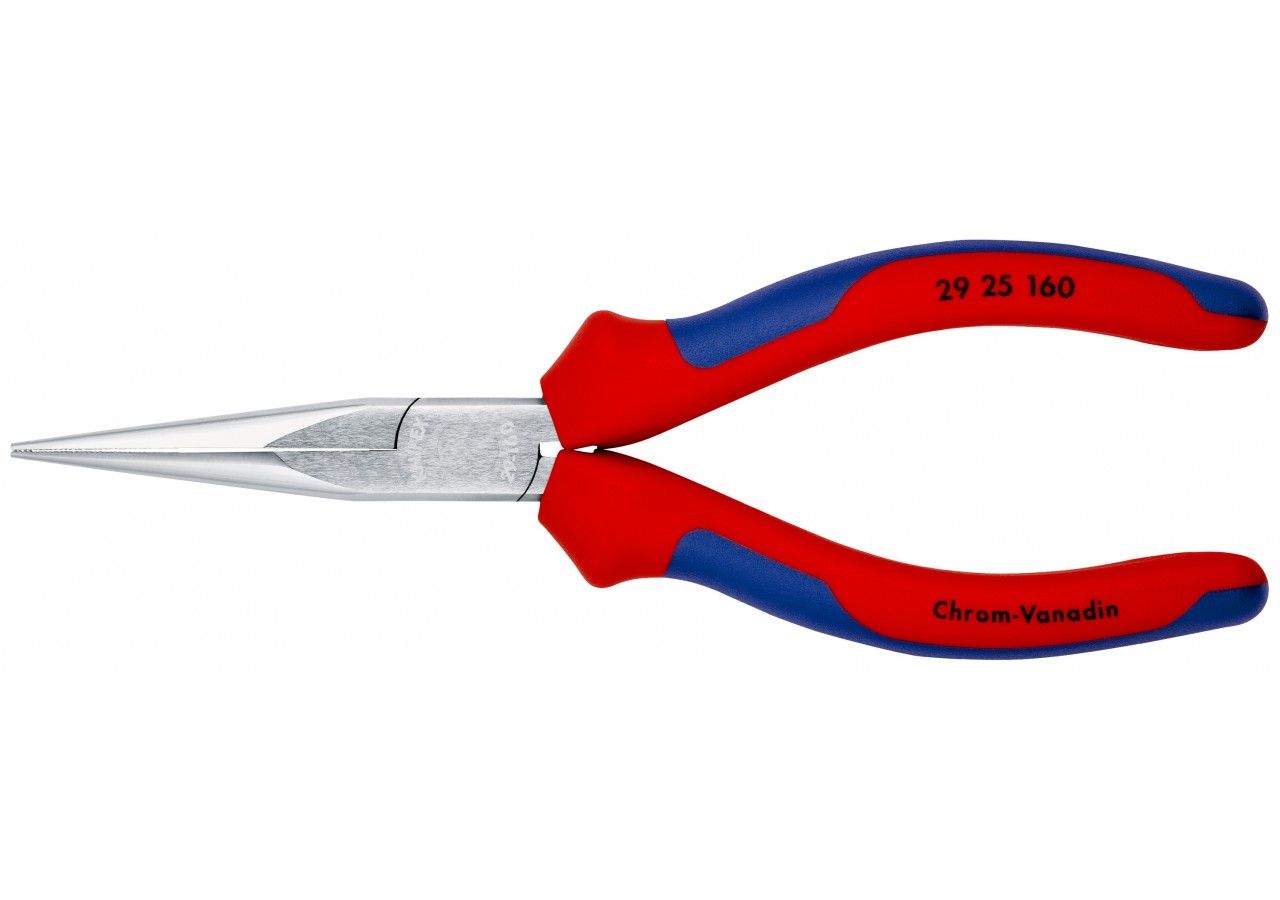 Pince pour téléphone avec becs 1/2 ronds - 160mm - Gainage bi-matière - Chromée - Knipex - 2925160