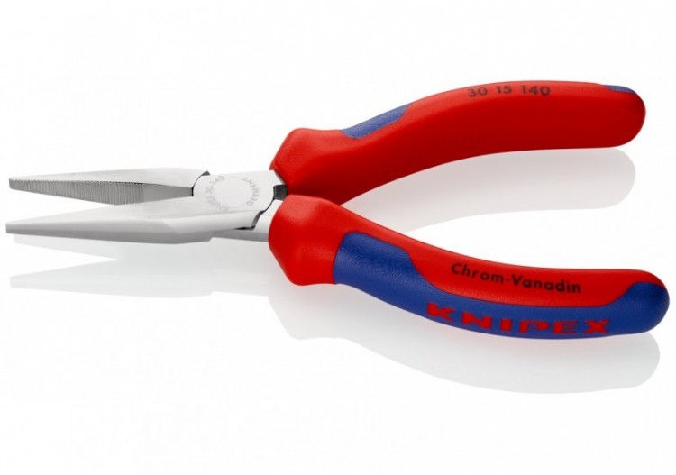 Pince à becs longs avec becs plats 140mm - Bi-matière - Chromée - Très robuste - Knipex - 3015140 2